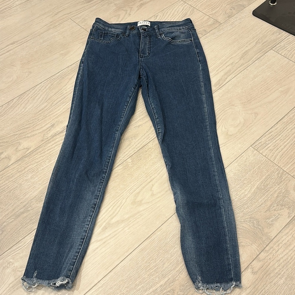FRAYED jeans size 27 high rise ankle skinny​​​​​